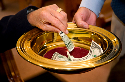 Church offering plate